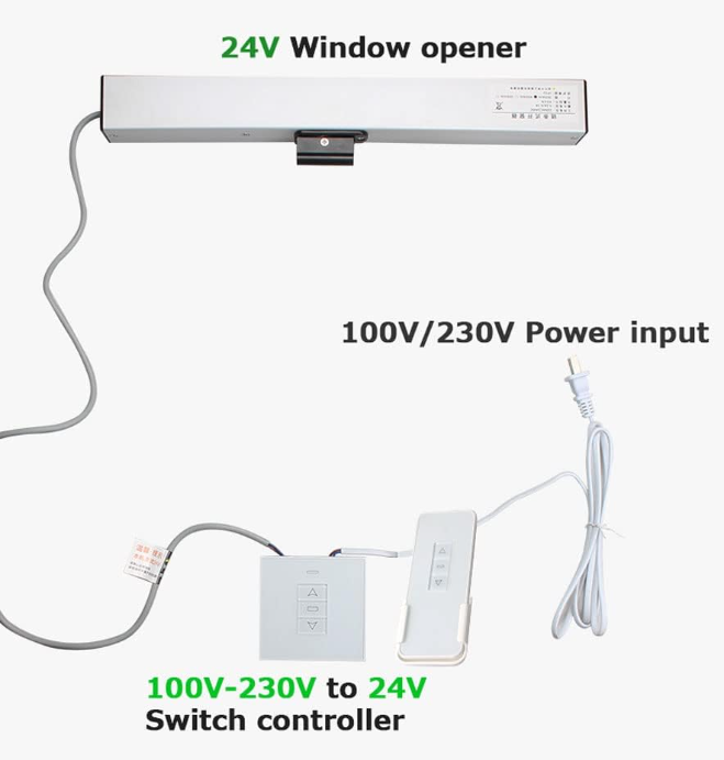 Automated Greenhouse Vent - DC 600 or 700 or 800mm
