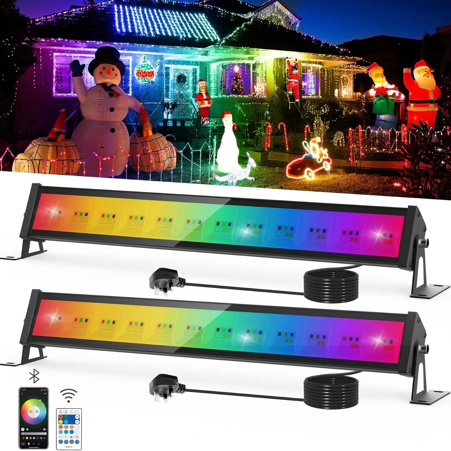 50W RGB LED Floodlight Bar Wit - Smart Garden Lights Uk 评论和价格