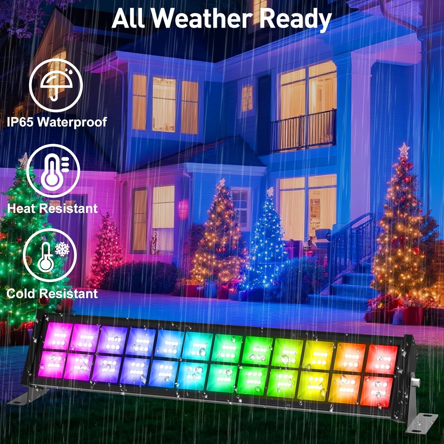 50/72W RGB LED Floodlight Bar  - Smart Garden Lights Uk 评论和价格