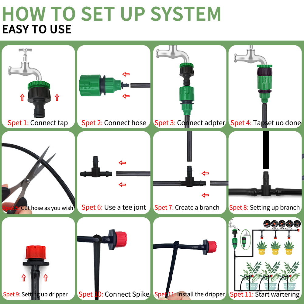 Micro Drip Irrigation System P - Yoocaa Smart Garden 评论和价格