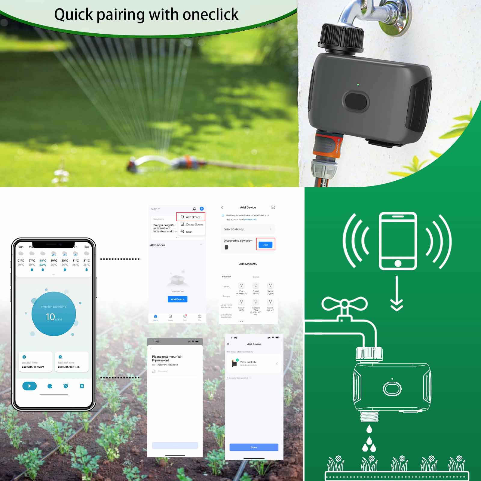 INSOMA automatic plant irrigat - Smart Garden Water Timer 评论和价格