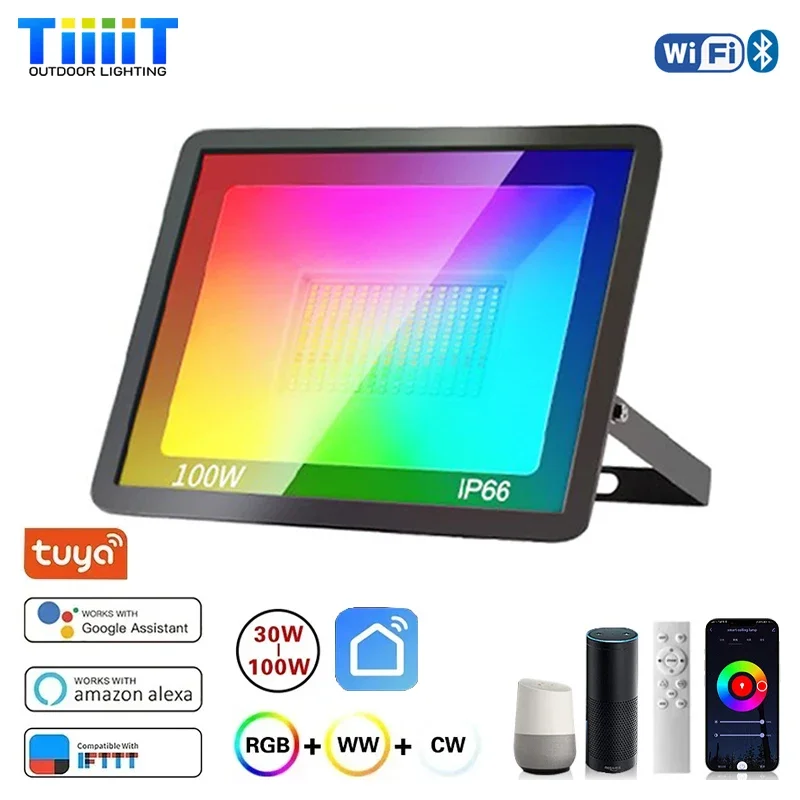 RGB TUYA Floodlight Smart APP  - Smart Garden Drawing 评论和价格