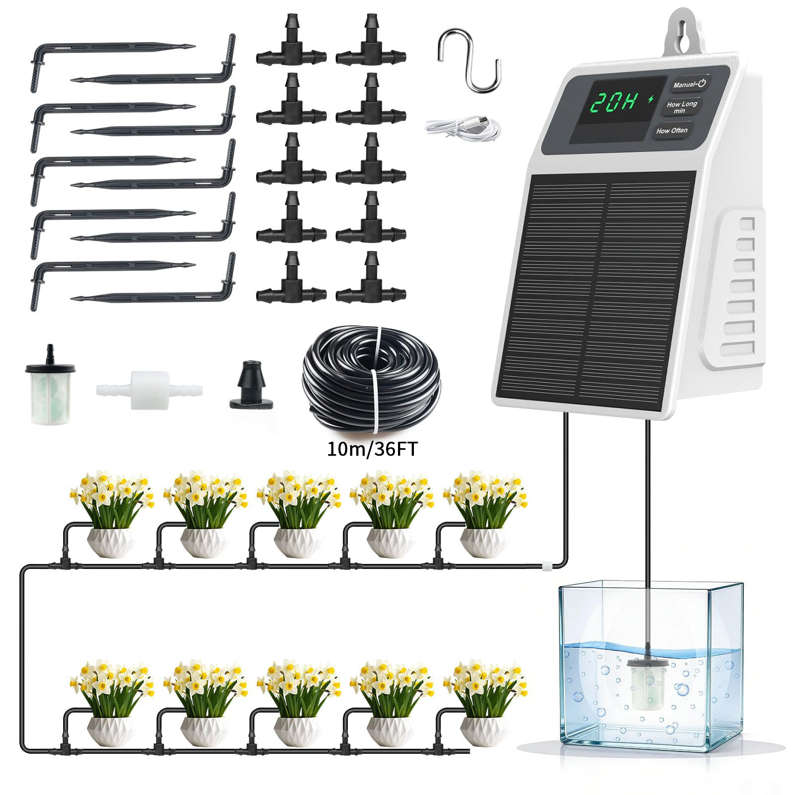 Upgraded Solar Drip Irrigation - Yoocaa Smart Garden 评论和价格