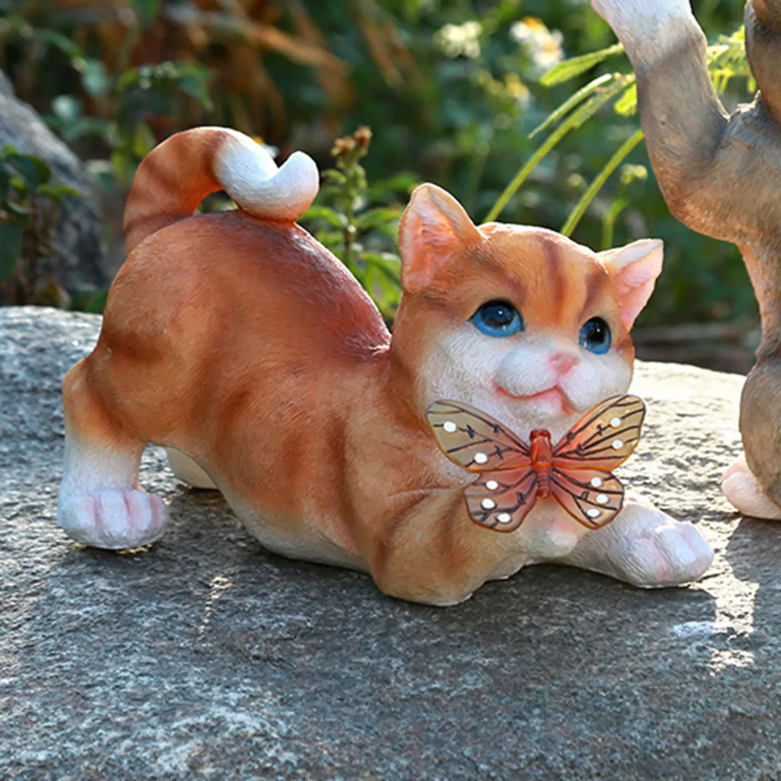 Outdoor Cat Sculpture Figurine - Smart Garden Lamp 评论和价格