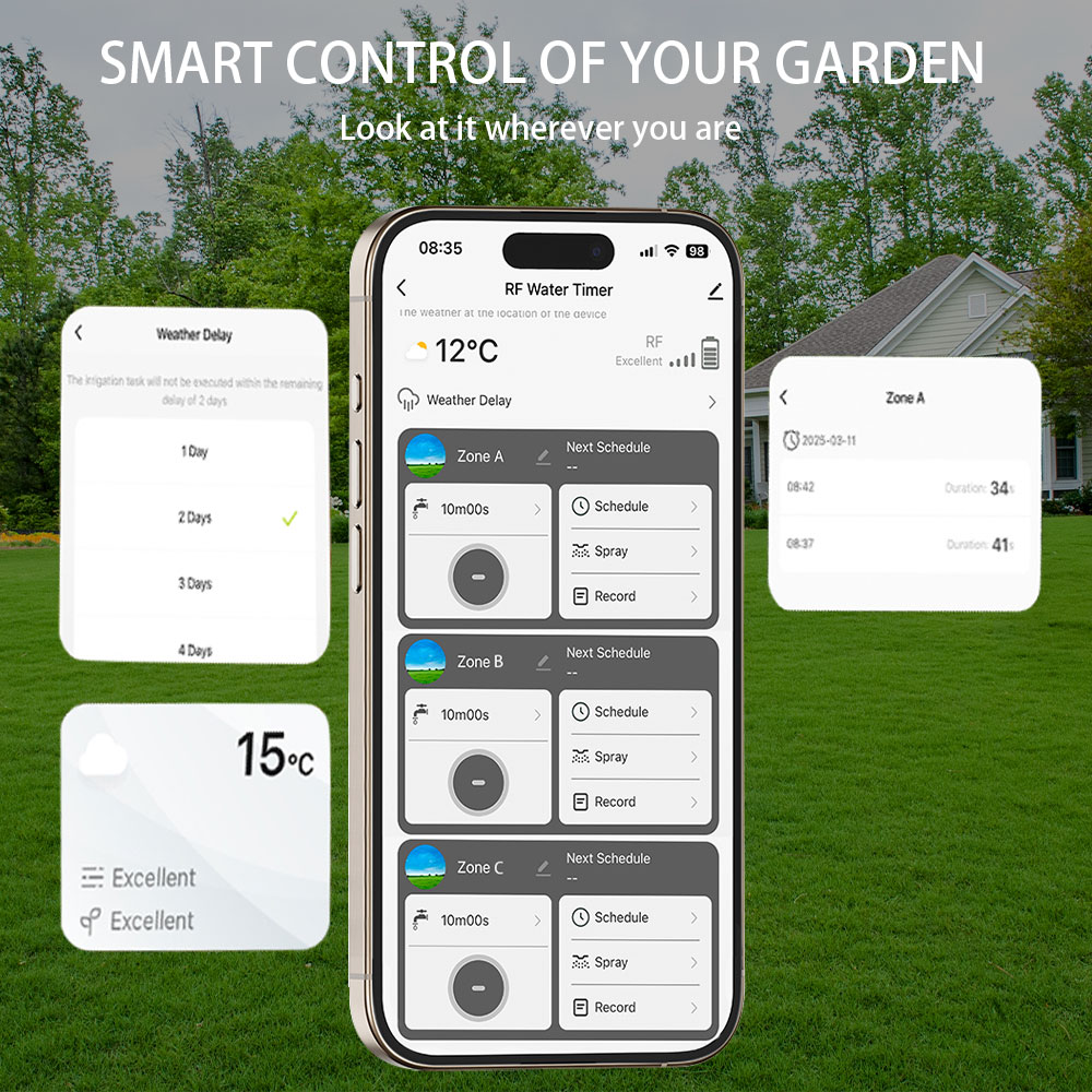 Tuya Wifi+RF433 3-outlet Water - Smart Garden Water Timer 评论和价格