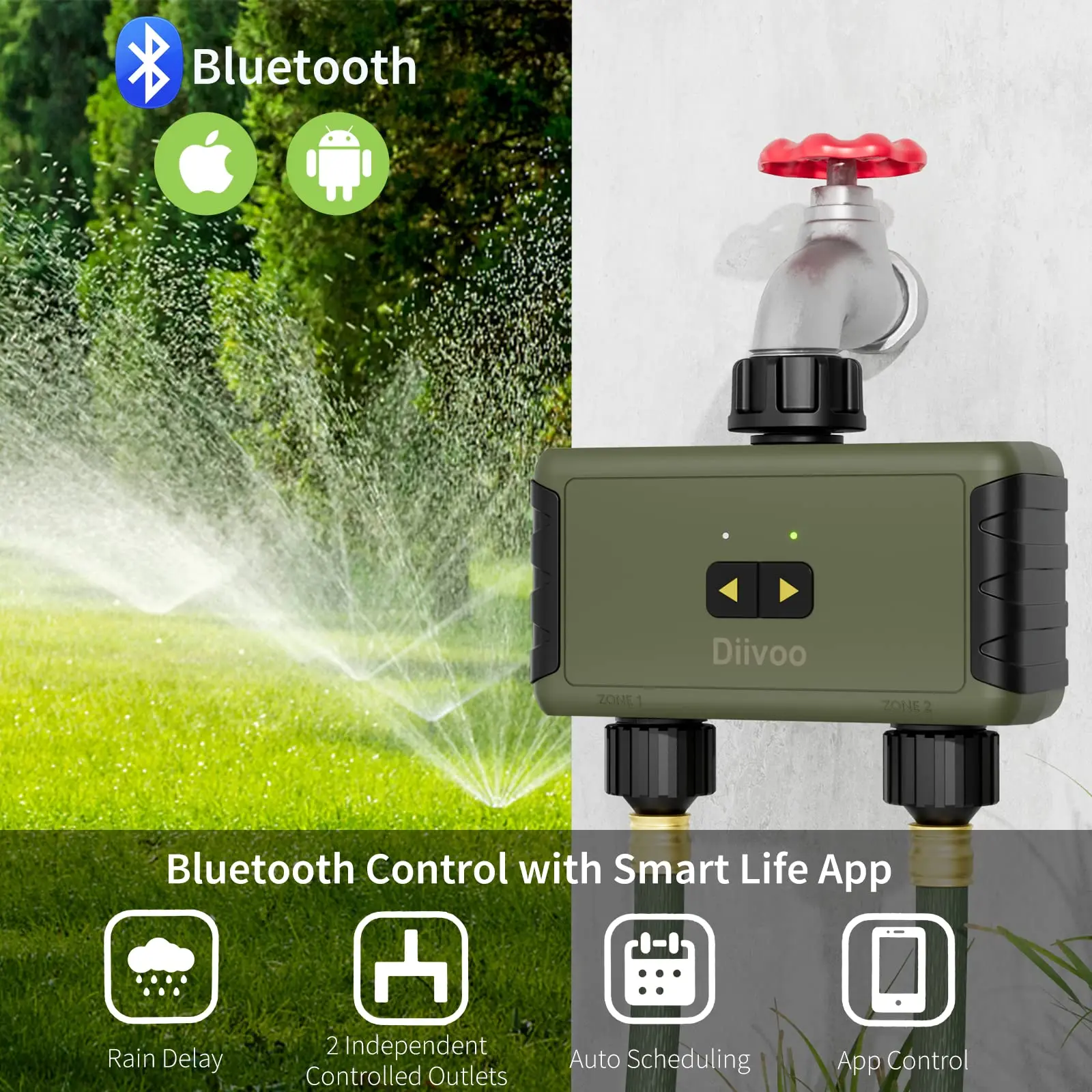 Diivoo Timed Sprinkler for Blu - Smart Garden Products 评论和价格